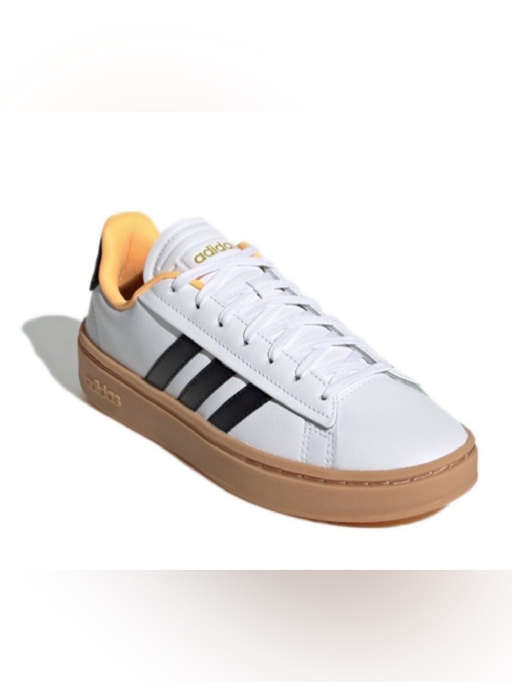 Adidas Women’s Grand Court Alpha Sneakers in White Flash Orange 7.5
